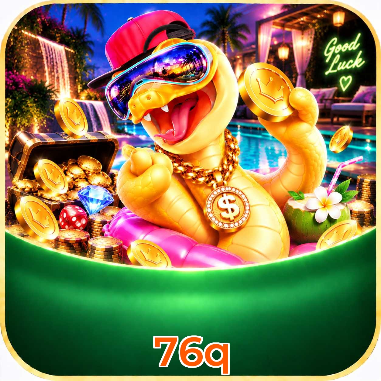App 76q com catálogo premium, PIX e suporte 24/7